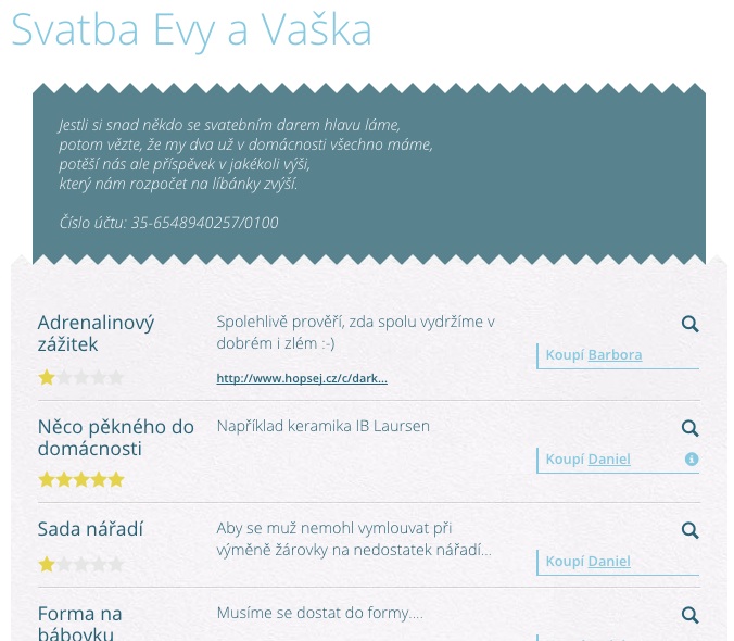 Řekněte si o peníze pomocí svatební listiny