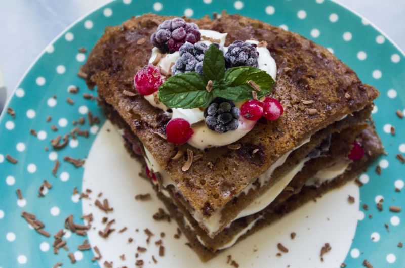 Jak připravit bezlepkové čokoládové lívance s ovocem a tvarohem | recept
