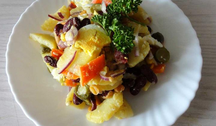 Jak připravit mexický bramborový salát | výborný lehký bramborový salát.t 