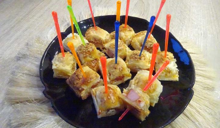 Jak udělat pečené jednohubky | recept s listovým těstem Jak udělat pečené jednohubky | recept s listovým těstem