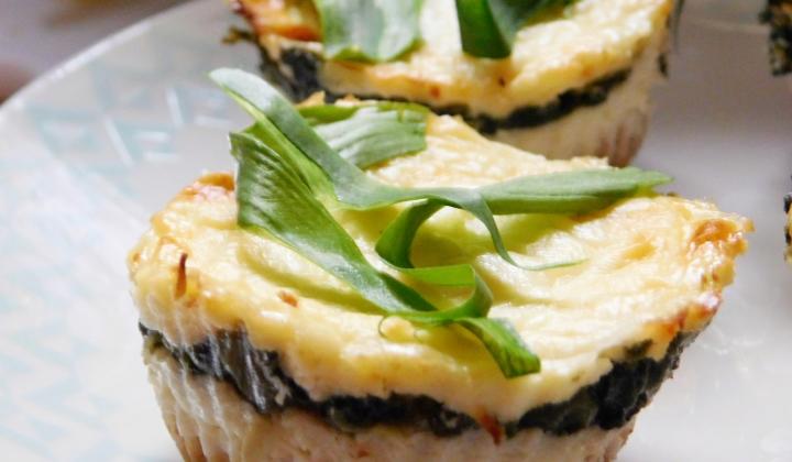 Jak připravit špenátové mini cheesecakes | recept