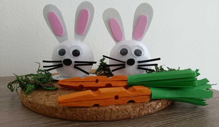 Jak vyrobit velikonoční dekoraci | DIY – králíci s mrkví