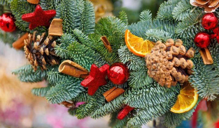 Jak vyrobit adventní věnec z přírodnin (závěsný, na dveře) adventní věnec
