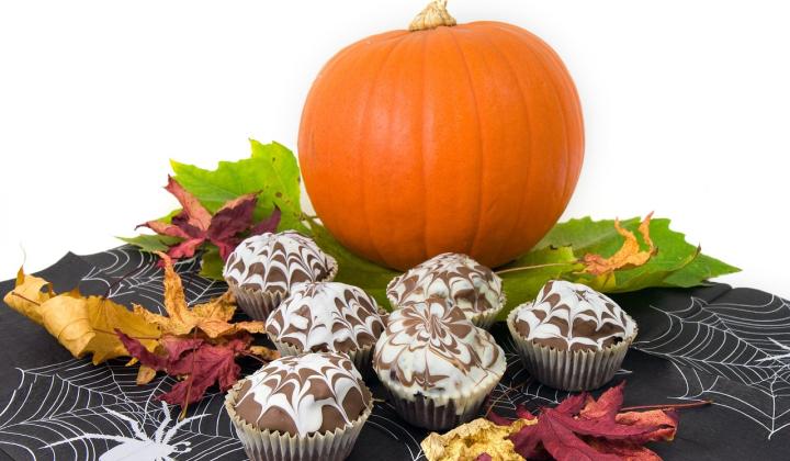 halloweenské muffiny