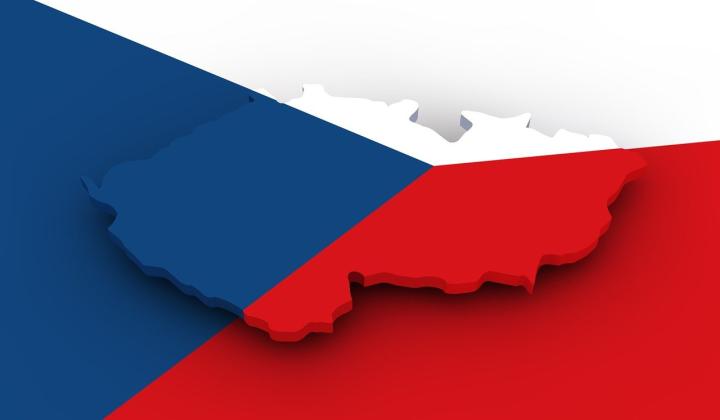 mapa české republiky a vlajka