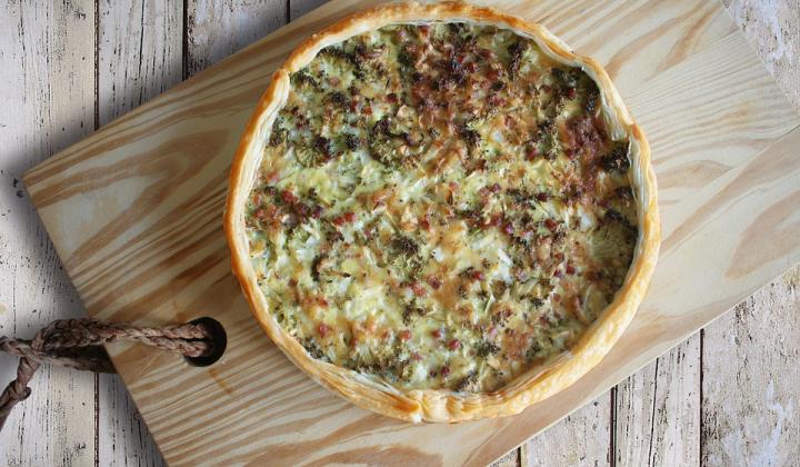 Jak upéct celozrnný quiche se šunkou a cuketou | recept na slaný koláč