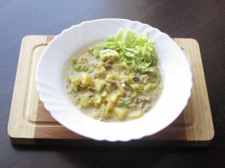 Jak uvařit Toskánskou polévku s kapustou | recept na hustou polévku s masem
