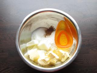 suroviny potřebné na recept na dýňový koláč vypracování jemného těsta na koláč