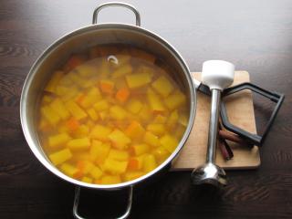 rozmixování uvařené dýně