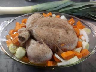 kuře s kořením a zeleninou